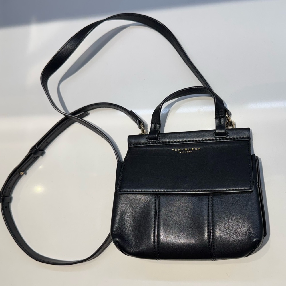 Tory Burch black leather crossbody